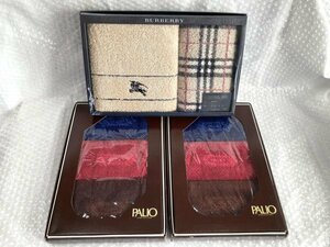 ◆ BURBERRY バーバリー Burberrys フェイスタオル ウォッシュタオル セット ノバチェック / 他 ハンドタオル 6枚セット 箱入り 藤421