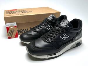 国内正規品 UK製 オールレザー New Balance M1500BK ブラック US9.5 27.5cm 中古 イギリス英国製 限定 NB 黒 スニーカー Made In England