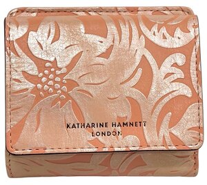 未使用 キャサリンハムネット 財布 コンパクト 花柄 ナデシコ レザー KATHARINE HAMNETT レディース 【中古】