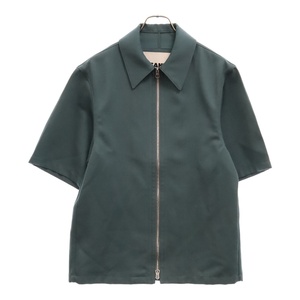 JIL SANDER ジルサンダー ジップアップジャケット半袖シャツ グリーン J22BN0116J40021