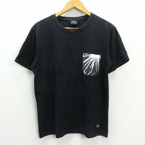 a■アーバンリサーチ/SENSE OF PLACE×ディッキーズ/Dickies ポケット切り替え Tシャツ【L】黒/MENS/114【中古】