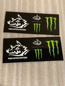 非売品MAN WITH A MISSION × MONSTER ENERGY コラボ ステッカー 2枚 ファミリーマート サークルK サンクス限定