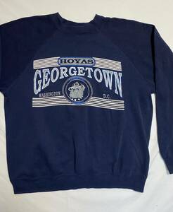 USA製　90s TULTEX ラグランスウェット　　サイズ　L カレッジプリント GEORGETOWN OLD vintage 90年代