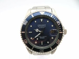 1円◆稼働◆ オリエント ウォーターレジスタント ブルー 自動巻き メンズ 腕時計 O780