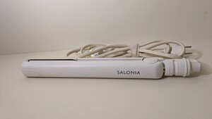 2553送料300円 SALONIA サロニア ストレート ヘアアイロン SL-004SW 白ホワイト SL-004S ヘアーアイロン24mm