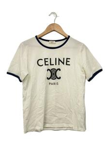 CELINE◆Tシャツ/L/コットン/WHT/プリント/2x872671q