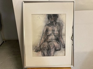 814 絵画 二部黎 裸婦 真作保証 