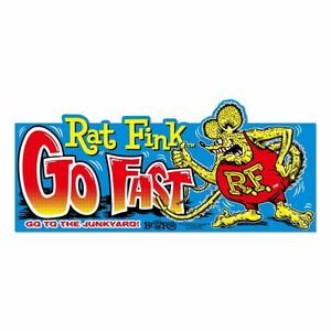 送料120円　Rat Fink バンパー ステッカー Go Fast [RDF051]　ラットフィンク