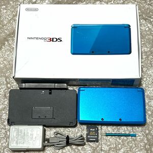 〈画面無傷・動作確認済み〉ニンテンドー3DS 本体 ライトブルー 充電器 NINTENDO 3DS CTR-001