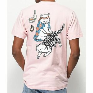 RIPNDIP Tシャツ S TATTOO NERM TEE 半袖　ピンク