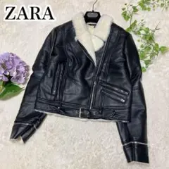 ZARA TRF♡レディース ダブルライダースジャケット あったか裏ファー