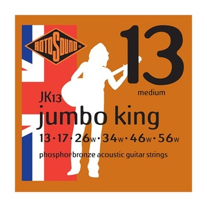 ロトサウンド ギター弦 1セット JK13 Jumbo King Medium 13-56 アコースティックギター弦 ROTOSOUND