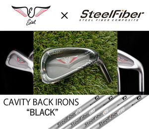 限定1名　EDEL × スチールファイバー　『 CAVITY BACK IRONS “ BLACK ” 』　5～P　6本　新品