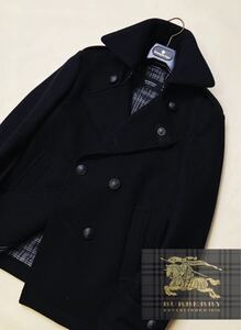 f43 一生モノ【極暖のメルトンウール】定価12万●BURBERRY BLACK LABEL●トレンチPコート バーバリーコート メンズ ノバチェック