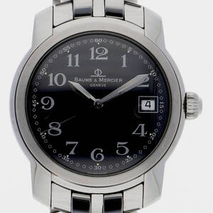 Baume & Mercier ボーム＆メルシェ MV045214 ケープランド ブラックダイヤル SS クオーツ メンズ 【124796】