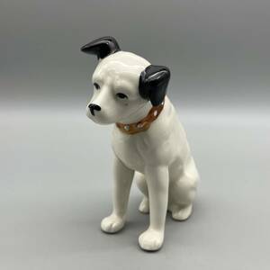ニッパー犬 ビクター RCA マスコット 陶器 フィギュリン 置物 オブジェ フィギュア インテリア 管:071010-60