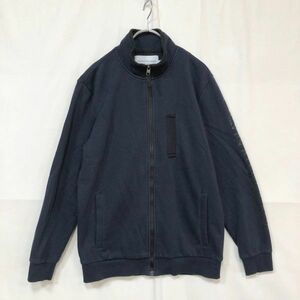 ◆お洒落な逸品◆Calvin klein/カルバンクライン 長袖 ジャージ パーカー 裏起毛 ネイビー 紺 M メンズ K99 ｃ3111