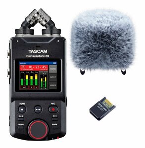 ★TASCAM Portacapture X6+AK-BT1+WS-86 32bitフロート録音ポータブルレコーダー/Bluetoothアダプター+ウィンドスクリーン付★新品送料込