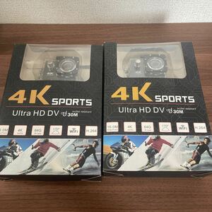 2個セット4k wi-fi action camera アクションカメラ　未使用