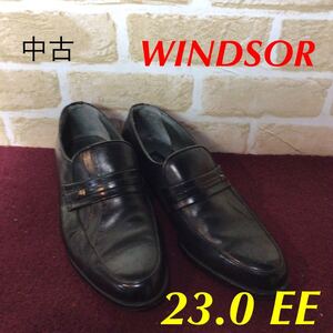 【売り切り!送料無料!】A-40 WINDSOR!ビジネスシューズ!23.0!仕事!ビジネス!冠婚葬祭!黒!ブラック!中古