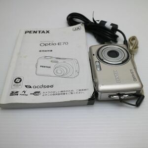 美品 Optio E70 ゴールド 即日発送 PENTAX デジカメ デジタルカメラ 本体 あすつく 土日祝発送OK