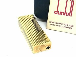 1円 ■美品■ dunhill ダンヒル 18K 750 18金 高級ライター ローラーガスライター 喫煙グッズ 喫煙具 ゴールド系 AY2323