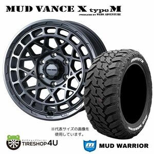 4本セット MUD VANCE X TypeM 16x6.5J 6/139.7 +38 MGM MONSTA MUD WARRIOR M/T 215/70R16 ホワイトレター ハイエース 200系