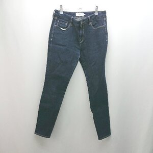 ◇ AZUL BY MOUSSY シンプル カジュアル デニム ストレッチ スキニーパンツ サイズL ネイビー レディース E