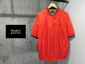 PEARLY GATESパーリーゲイツ 裏地メッシュ ハーフジップ リップストップナイロン ジャケット5/プルオーバー 半袖ウィンドブレーカー/ゴルフ