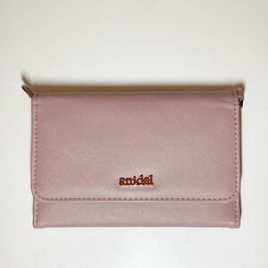 ◆NO.240823◆ snidel スナイデル 財布 長財布 ウォレット 三つ折り 紫 花柄 カード パスポート 入れ ピンク light pink 薄ピンク