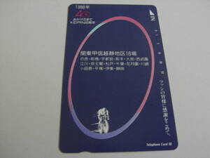 未使用テレホンカード50度数　1988年　競輪40周年記念　関東甲信越静地区16場