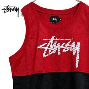 TBK280ね@ STUSSY 90s ビックロゴ タンクトップ ゲームシャツM