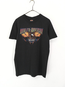 レディース 古着 HARLEY DAVIDSON イーグル 「LACROSSE AREA」 プリント Tシャツ M位 古着