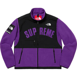 国内正規 新品 19ss Supreme The North Face シュプリーム ノースフェイス Arc Logo Denali Fleece Jacket アーチロゴ フリース パープル M