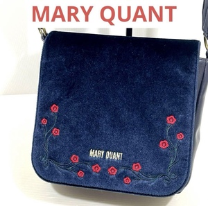 マリークワントMARY QUANT 刺繍 花柄べ ロア ショルダーバッグ