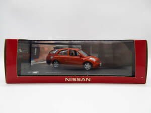 1/43 日産 3代目マーチ NISSAN MARCH K12 ディーラー特注　ミニカー　オレンジ　カラーサンプル