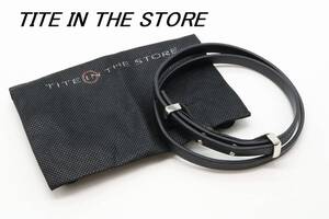 【U730】TITE IN THE STORE ティテインザストア ベルト 11ｍｍ幅 ブラック 保存袋付き【送料全国一律198円】