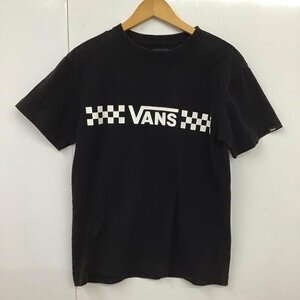 VANS M バンズ Tシャツ 半袖 va19ss-mt50lb フラッグチェックロゴプリントTシャツ 半袖カットソー T Shirt 黒 / ブラック / 10116312