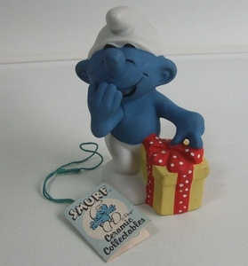 VINTAGE 80s Smurf スマーフ porcelain 磁器製 フィギュア・人形 ・置物 中古品 ビンテージ 台湾製 Ceramic Collectables