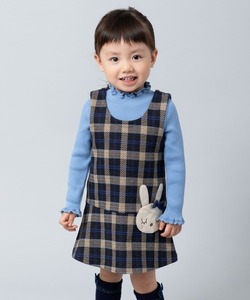 「KP」 「KNIT PLANNER」「KIDS」サロペットスカート 90cm ブラック キッズ