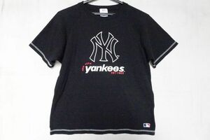 CAITAC FAMILY/ジュニア/MLB/半袖Tシャツ/リラックスウェア/NY YANKEES/ヤンキース/ロゴプリント/黒/ブラック/150サイズ(9/3R6)