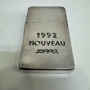 【TC0530】Zippo ジッポ オイルライター NOUVEAU ヌーボー 1992 シルバーカラー 銀色 コレクション 喫煙具 メンズ レディース 長期自宅保管