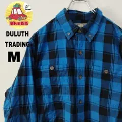 usa古着 DULUTHTRADING ネルシャツ　M ブルーブラック　チェック