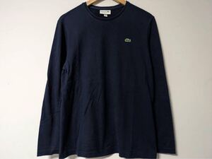 ラコステ ベーシッククルーネックTシャツ Lacoste ロンT 長袖 ネイビー