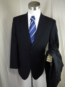 N186○冠婚葬祭対応礼服喪服○ウエストアジャスター○美品○薄手○170A5・２釦・背抜き・黒ブラックフォーマルシングルスーツ