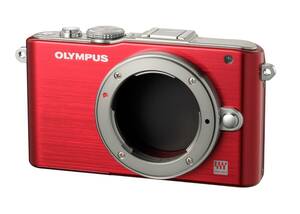 【中古】OLYMPUS ミラーレス一眼 PEN Lite E-PL3 ボディ レッド E-PL3 BODY RED