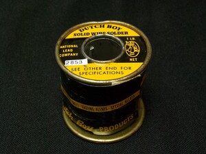 ♪♪Dutch Boy Solder 黒缶 ソリッドコア 2.7mm径 スプール売り #2853、ダッチボーイ ソルダー ハンダ♪♪