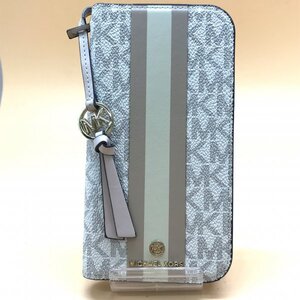 ★MICHAEL KORS マイケルコース iPhone13Pro ケース バニラ Vanilla FOLIO CASE STRIPE WITH TASSEL CHARM 手帳型 ブック型