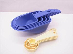 ◎Tupperware タッパーウェア　◎スコップ型　計量カップ/イエロー計量スプーン　セット◎未使用 保管品