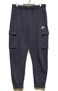 NIKE クラブ カーゴ パンツ（XL）紫 ナイキ NSW ジョガー スウェット テーパード 裾リブ ロンパン 裏起毛 フリース